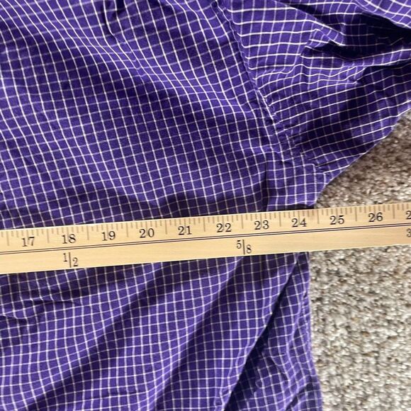 Clemson Tigers Shirt Adult Large Purple Check Crable Sportswear Button Up Mens - Picture 11 of 13